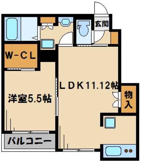 リベルタ(1LDK/1階)の間取り写真