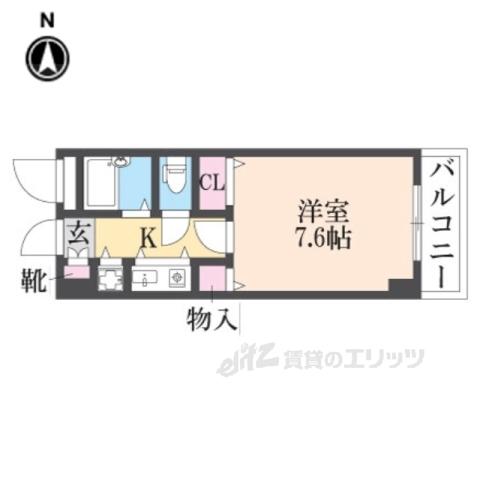 サンモール(1K/9階)の間取り写真