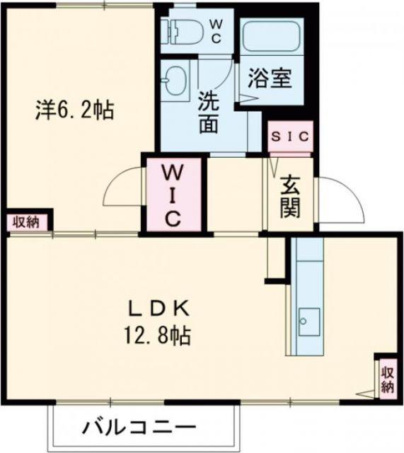 アメニティ21 C(1LDK/2階)の間取り写真
