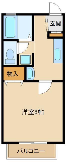 サンモリッツ(1K/1階)の間取り写真