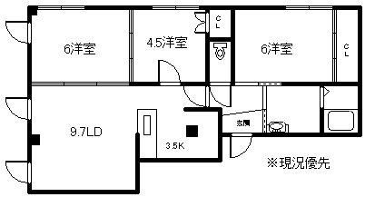Fクローバー(3LDK/2階)の間取り写真