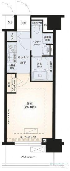 メインステージ大森北(1K/3階)の間取り写真
