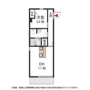 ディアコート西宮北口(1DK/2階)の間取り写真