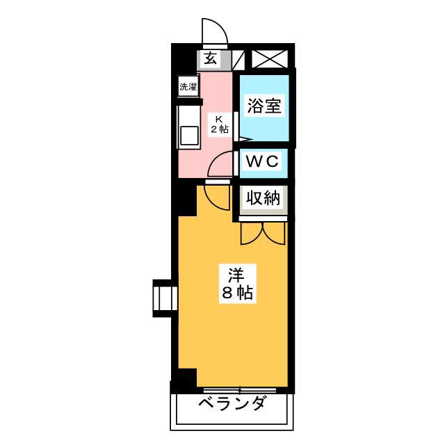 エトワール(1K/3階)の間取り写真