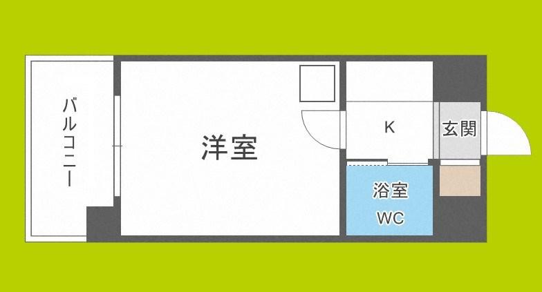 ミフネセントラルベア東淀川(1K/5階)の間取り写真