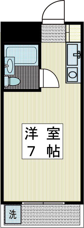 サンフラット(ワンルーム/3階)の間取り写真