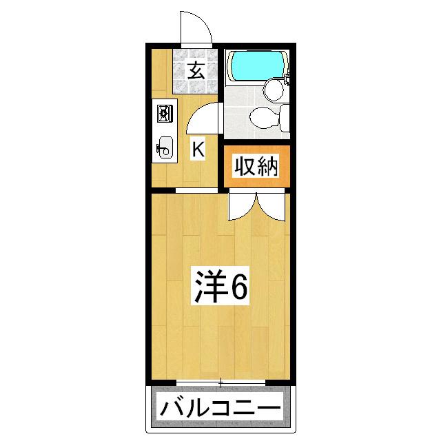 ハイツコワフュール(ワンルーム/3階)の間取り写真