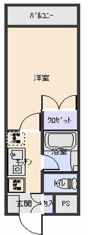 NICアーバンスピリッツ鶴見II(1K/8階)の間取り写真
