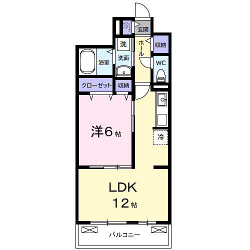 ルポン ボヌール(1LDK/2階)の間取り写真