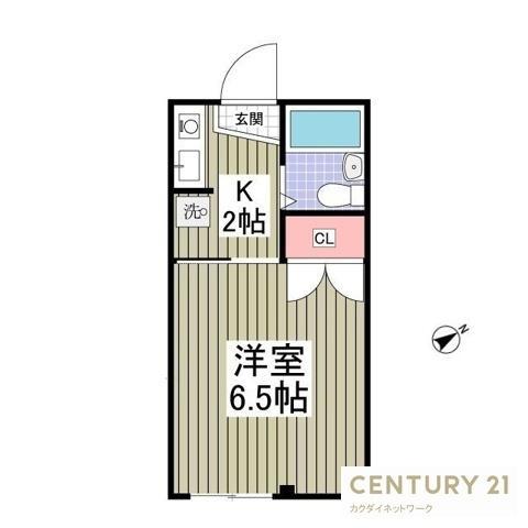 グランブルー 旧山崎ビル(1K/3階)の間取り写真