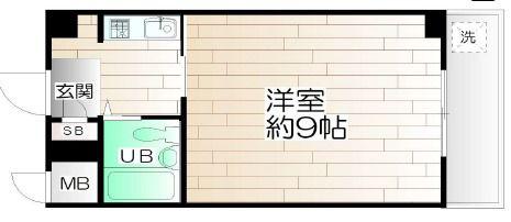 セントポーリア(1K/2階)の間取り写真