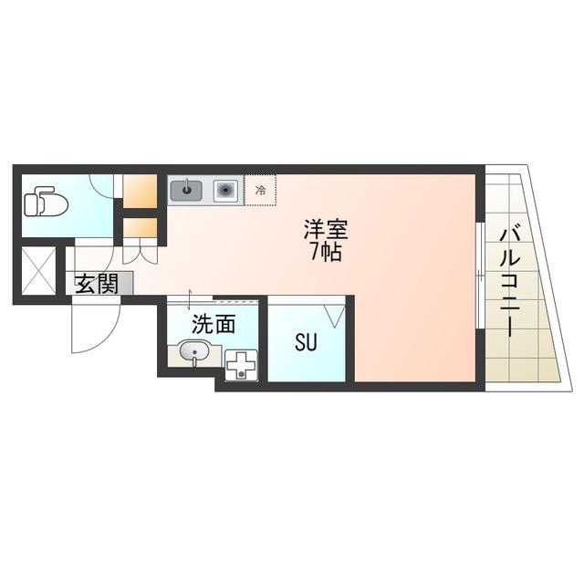 KOUMASTER NISHIKUJO(ワンルーム/2階)の間取り写真