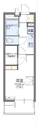 レオパレス龍門(1K/2階)の間取り写真