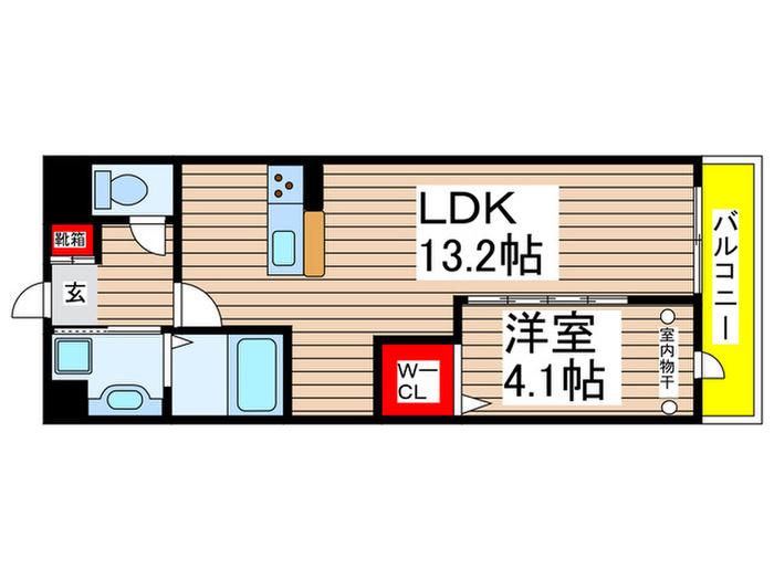 ILCIELO MK(1LDK/2階)の間取り写真