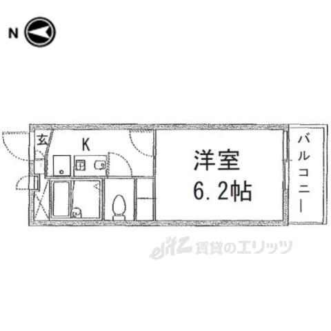 レオパレスブルースカイ王寺(1K/3階)の間取り写真