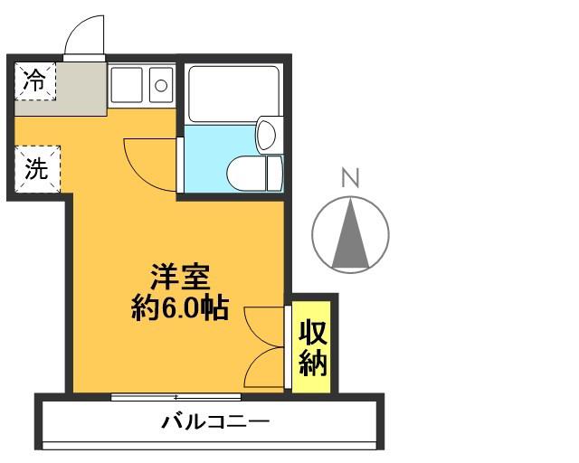 エスコートユーアイ(ワンルーム/3階)の間取り写真