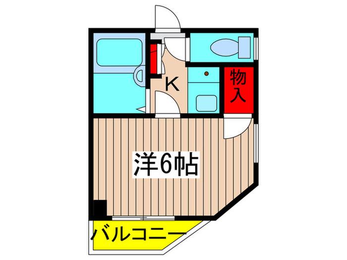 エーデルブルーメオオニ(1K/2階)の間取り写真