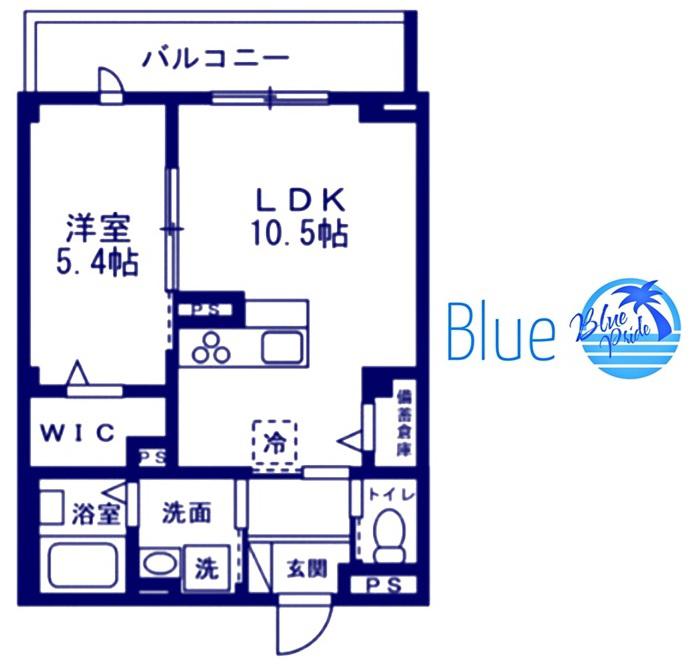 青葉区あざみ野共同工事(1LDK/2階)の間取り写真