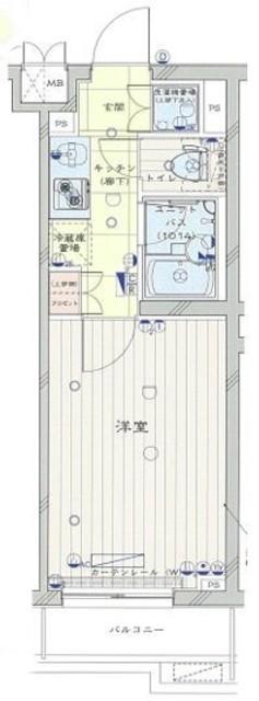 ルーブル練馬沼袋(1K/4階)の間取り写真