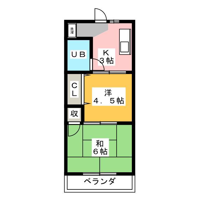 ネオプレジオ(2DK/3階)の間取り写真