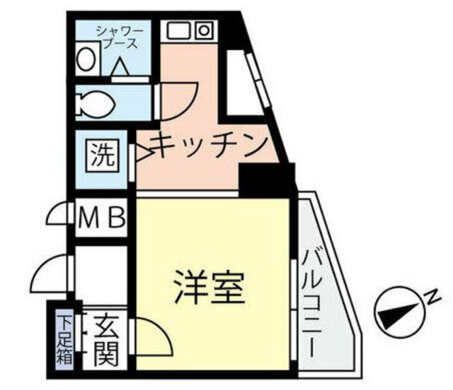 クレッセント西荻窪(ワンルーム/2階)の間取り写真