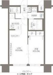 プレジオ十三(1LDK/11階)の間取り写真