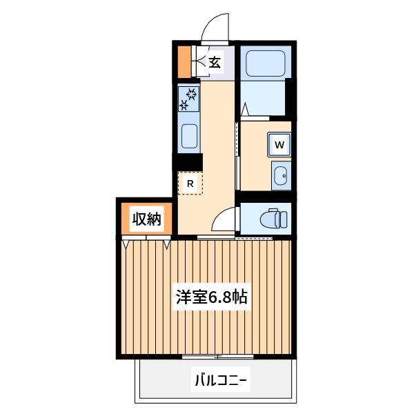 プルマージュ(1K/2階)の間取り写真