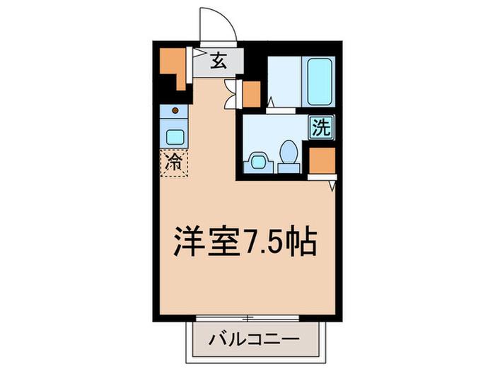 エルフラッツ祖師ヶ谷大蔵(ワンルーム/2階)の間取り写真