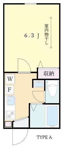 クオレコート(1K/1階)の間取り写真