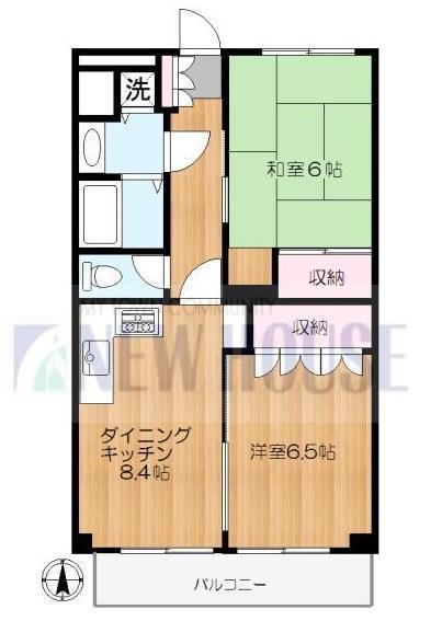 田丸屋ビレッジ(2DK/3階)の間取り写真