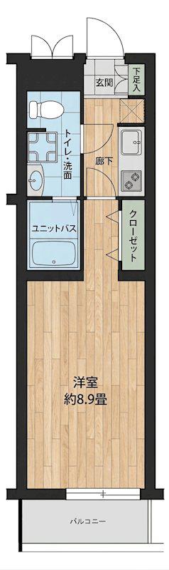 パインパレス上高田(1K/1階)の間取り写真