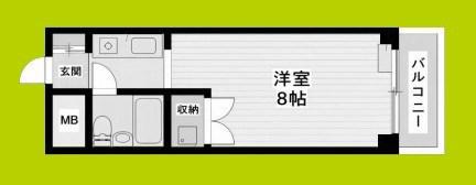 ストークマンション西中島(ワンルーム/3階)の間取り写真