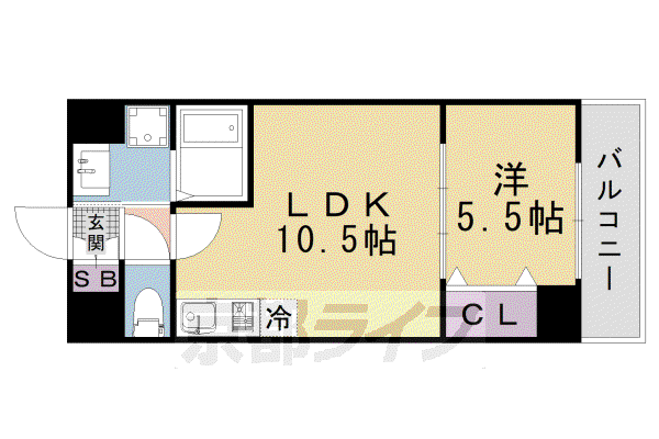 ダイヤ・パール(1LDK/5階)の間取り写真