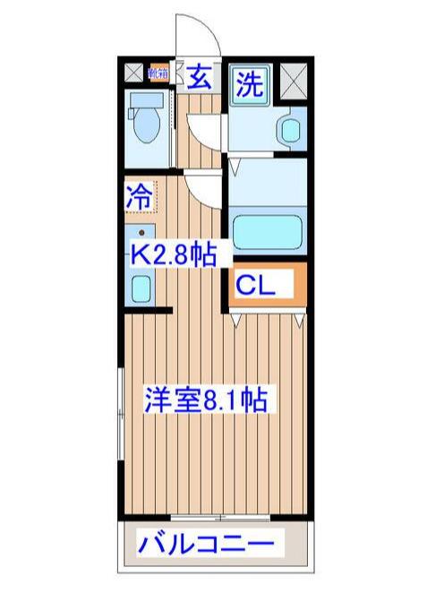 アヴァンティ コウ(1K/3階)の間取り写真