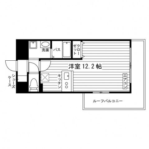 エクセラン平尾(ワンルーム/6階)の間取り写真