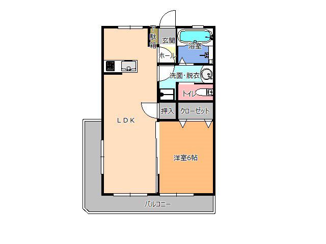 レジデンス大谷(1LDK/2階)の間取り写真