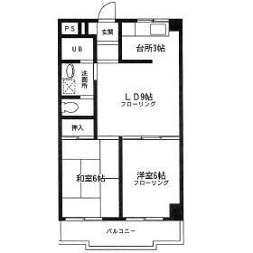 サンフォレスト梶ヶ谷(2LDK/3階)の間取り写真