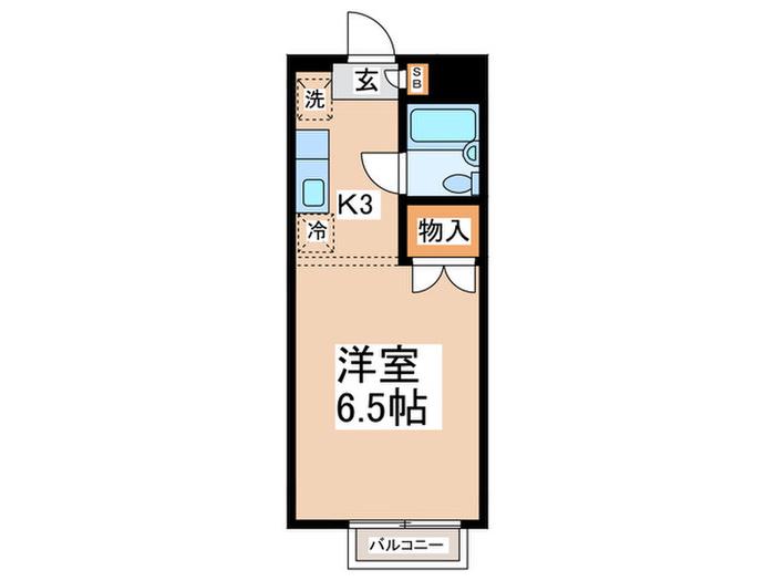 SUN DE MINA(1K/2階)の間取り写真