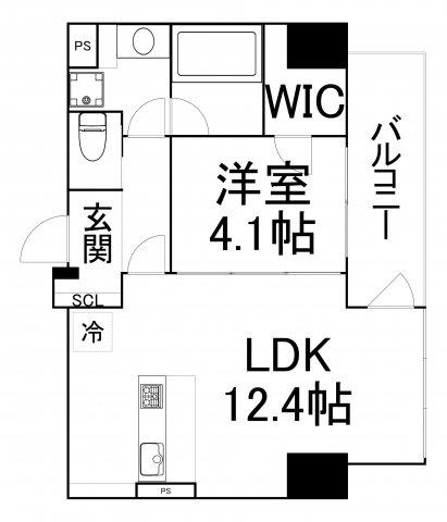 BRAVE常盤町II(1LDK/2階)の間取り写真