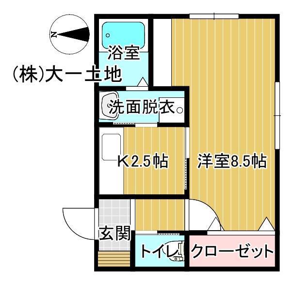 東北新幹線 新花巻駅 徒歩47分 2階建 築3年(1K/2階)の間取り写真