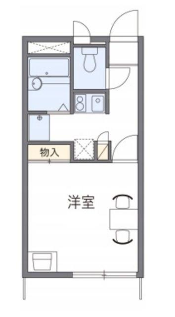 レオパレス原山(1K/2階)の間取り写真