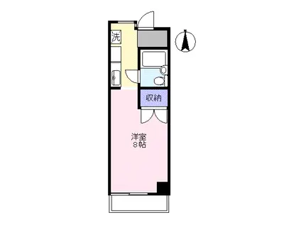 プラザパティーナ(1K/4階)の間取り写真