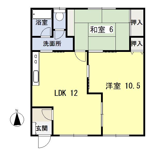 栄マンション NO.1(2LDK/1階)の間取り写真