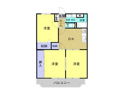エンプロイ末吉(3DK/1階)の間取り写真