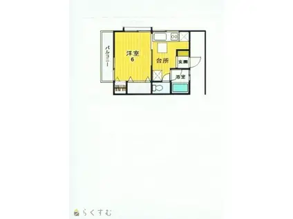 コーポ蒔202(1DK/2階)の間取り写真