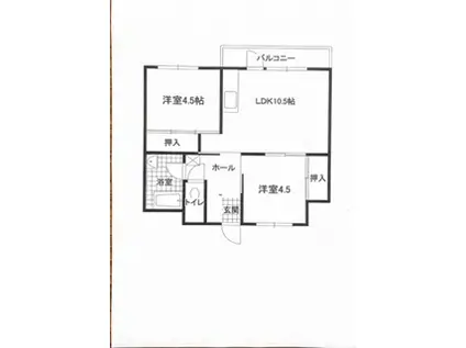 E-LUX1(2LDK/6階)の間取り写真