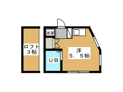 ピュアハウス大学前1番館(ワンルーム/1階)の間取り写真