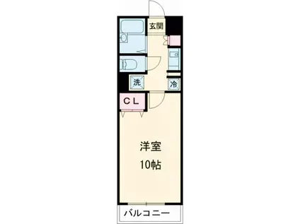 コーポアルド(1K/4階)の間取り写真