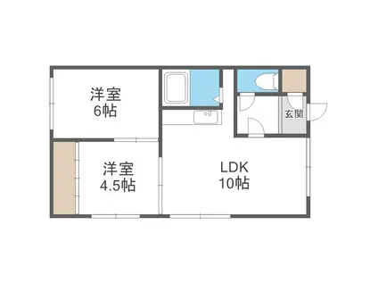 サンニーハイツ(2LDK/2階)の間取り写真