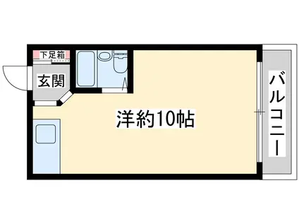 シックスブロック淡路(ワンルーム/2階)の間取り写真